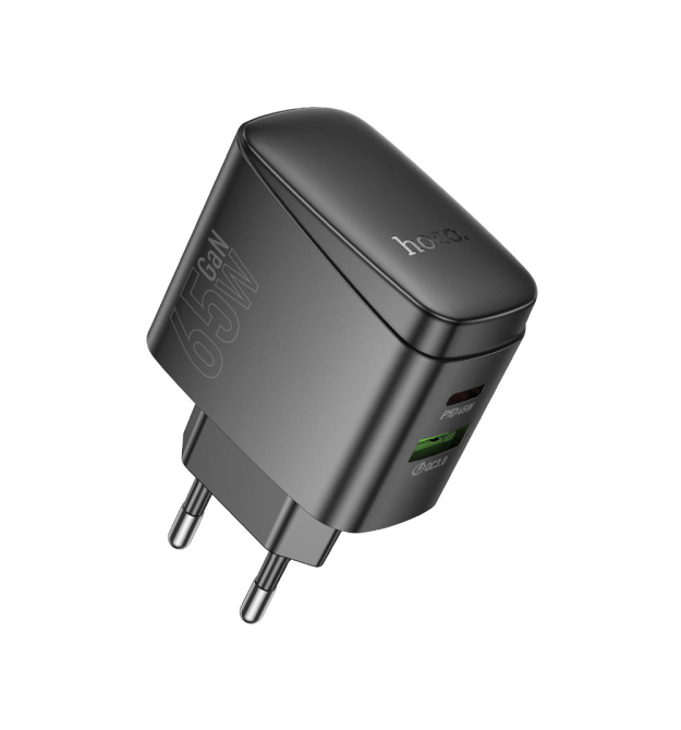 СЗУ HOCO CS63 110-240V, PD65W+Q3.0, USB+Type-C, Black, Box