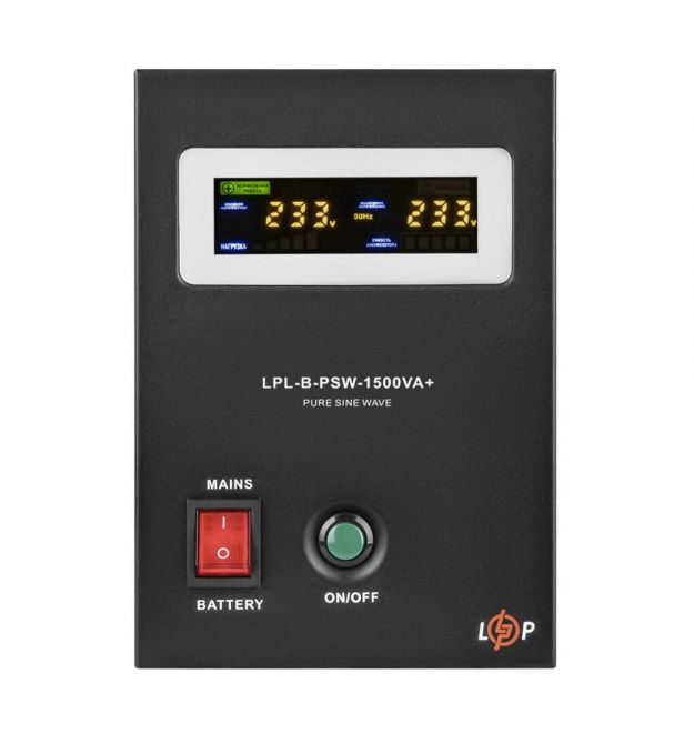 Джерело безперебійного живлення LogicPower LPL-B-PSW-1500VA+ (1050 Вт) 24 В з правильною синусоїдою