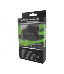 Подовжувач відеосигналу VGA 60m NVC RJ45 to VGA Cat5e Cat6