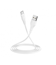 Кабель Borofone BX18, USB-Type-C, 3A, довжина 1м, White, BOX