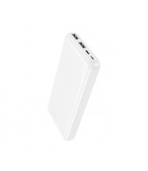 Power bank Borofone BJ78 10000mAh, 22.5W, кабелю USB: Lighting, Type-C, White, 270g, Box