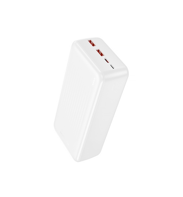 Power bank Borofone BJ80B 30000mAh, 22.5W+PD20W, 2*USB+Type-C, White, 660g, Box