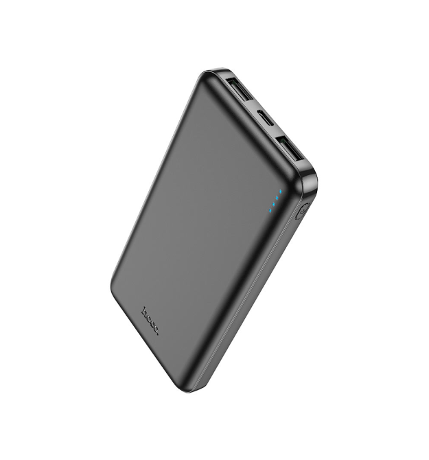Power Bank HOCO J100 10000mAh, USB+Type-C, 2A, Black, 0.260kg, Box