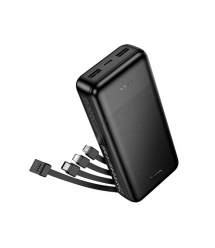 Power Bank HOCO J163A 20000mAh, 4 кабелі, Black, 0.460kg