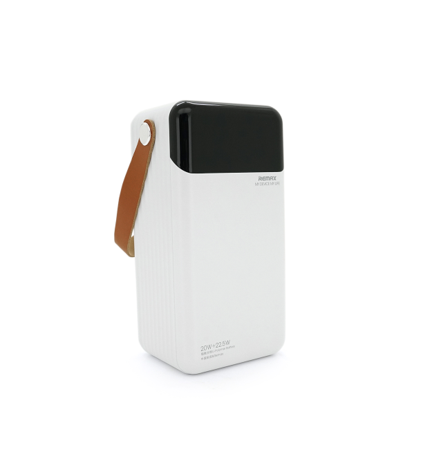 Power Bank Remax RPP-565 60000mAh, 2USB+Type-C+Lightning, QC - PD, 22.5W, Black - White, 1.34kg