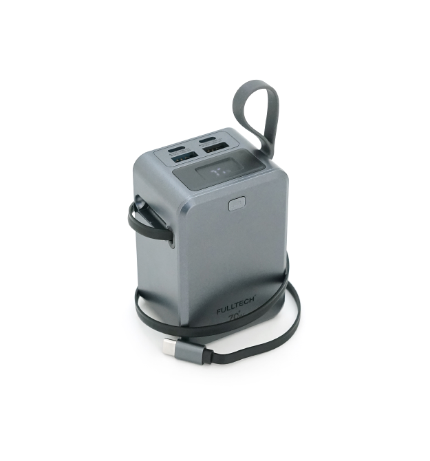 PowerBank FULLTECH FP33 20000mAh, 70W, Input: (Type-C), Output: (USB, 2*Type-C), індикація заряду, 0,430kg, Gray, Box
