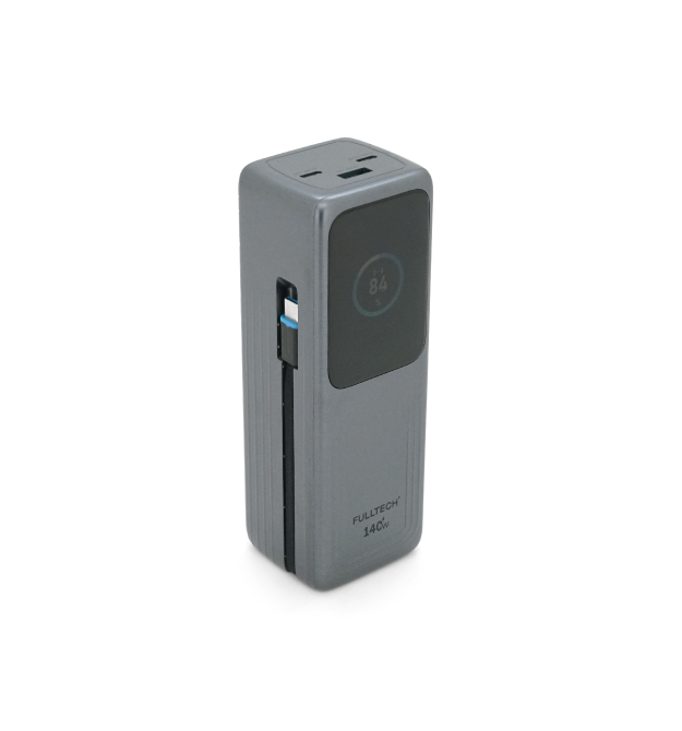 Powerbank Fulltech FP34 30000mAh, Fast charge PD140W, Li-pol, LCD Display, Вхід:Type-C, Виходи: 2xUSB Type-C, 1xUSB Type-A, USB