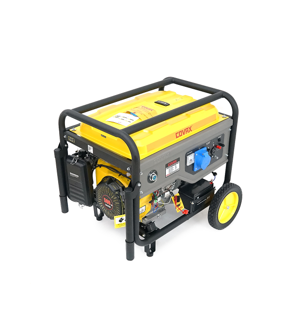 Генератор бензиновий COVAX CV17500LD-E2, 8.5kW, однофазний 220V, 50Hz, DC12V, 20HP, Recoil - Electric Starter, tank 25L, 705x560