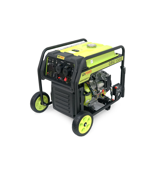 Генератор інверторний БЕНЗИНОВИЙ GENPOWER GBG 130IE 10.4kW (13kVA), однофазний, 230V, 50Hz, DC12V. об&aposєм 33л., витрата 0,374