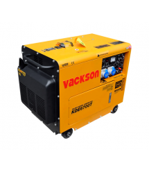 Генератор дизельний VACKSON KDE6700T+ATS, 1-фазний 230V, 50Hz, 5.5kVA - 5.0kW, бак 15 л, витрата 1.4 л - год, пуск: стартер (без