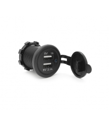 АЗП KWG-Р1, 12-24V, 2xUSB, 5V, клеми, Black, Box