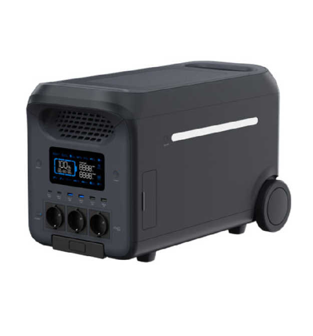 Портативна зарядна станція V-TAC 3000W-EU, 3000W - 2560Wh LiFePO₄, MPPT 2x800W max, 2xDC5521-12V-3A, Anderson-12V-30A, CarPort-1