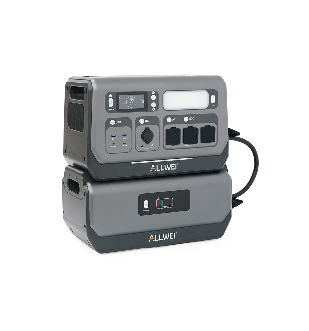 Портативная зарядная станция ALLWEI SGR-PPS2400-2PRO+BAT, 2400W - 4096Wh LiFePO₄, MPPT 500W max ХТ60 - 12 - 60 В - 10 А, 2xDC552