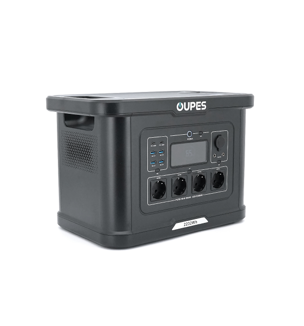 Портативний джерело живлення OUPES S024 Lite, LiFePO4, 2400W, PEAK 4500W, 2232Wh, 3500Cycles, MPPT 800W, 4xAC190-250V 16A, 4xUSB