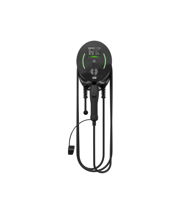 Однопортова однофазна зарядна станція TISO EVC-V1R-1F-32A-T1, Type 1, 32А, 7.5 kW, 230VAC, WI-FI, ІР54, 343х214х123 мм
