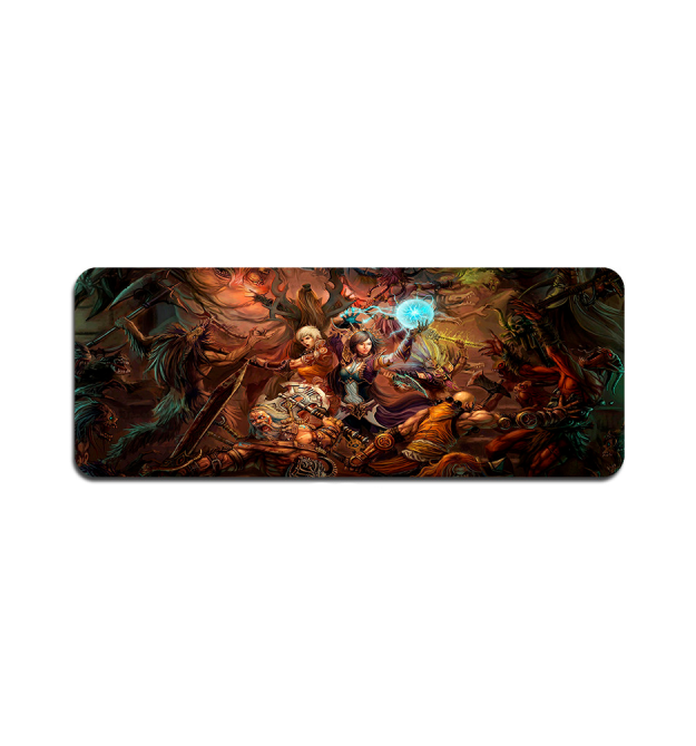 Килимок 400*900 тканинний Diablo17 з бічним прошивкою, товщина 2 мм, Пакет
