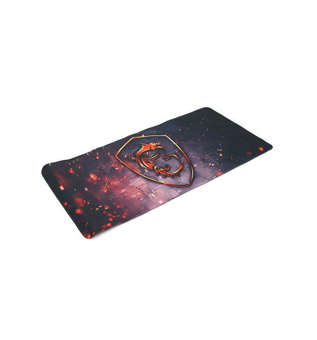 Килимок 300*600 тканинний MSI Fire Dragon з боковою прошивкою, товщина 2 мм, Black - red, Пакет