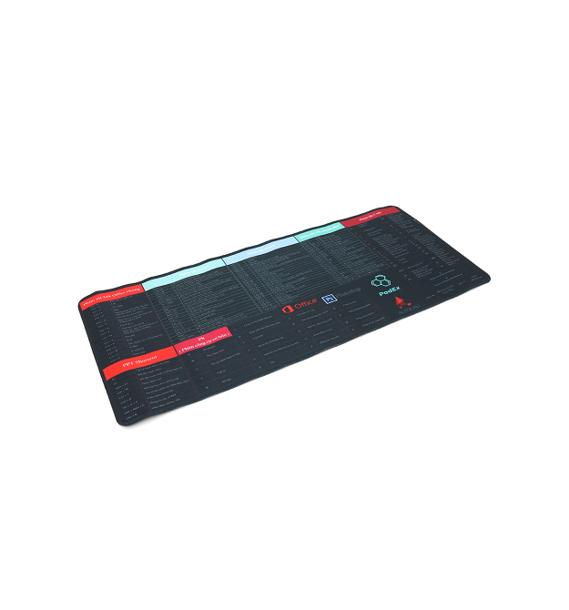 Килимок 300*700 тканинний Shortcut keys-1 з боковою прошивкою, товщина 2 мм, Black, Пакет