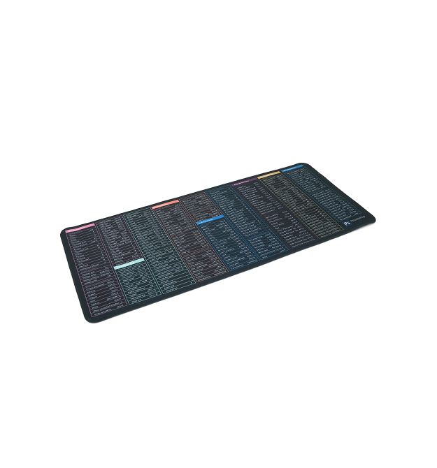 Килимок 300*700 тканинний Shortcut keys-2 з боковою прошивкою, товщина 2 мм, Black, Пакет