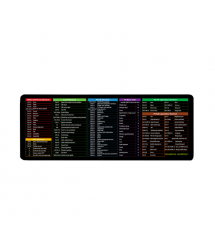 Килимок 300*700 тканинний Shortcut keys-3 з боковою прошивкою, товщина 2 мм, Black, Пакет