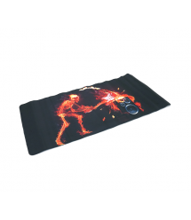 Килимок 400*800 тканинний Fire musician з боковою прошивкою, товщина 3 мм, колір Black-red, Пакет