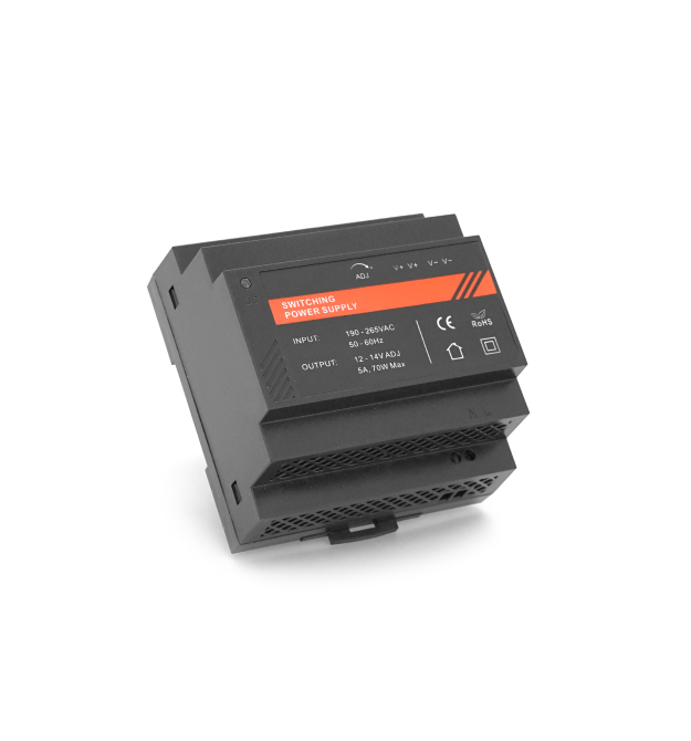 Блок живлення EuroPower EP-PS-12060DIN, 12V - 5A (60W) на DIN-рейку, пластик, 89x92x56 mm