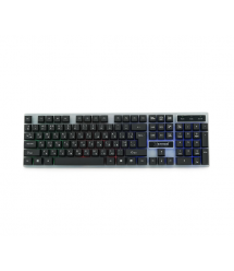 Клавіатура USB XSTRIKE XS-1080, довжина кабелю 135см, RGB підсвічування, Eng - Укр - Рус, 445х145х35 мм, Black - White, 104к, Q2