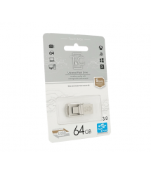 Флеш-накопичувач T&ampampG 104, USB 3.0+Type-C, 64GB, Metal, Blister