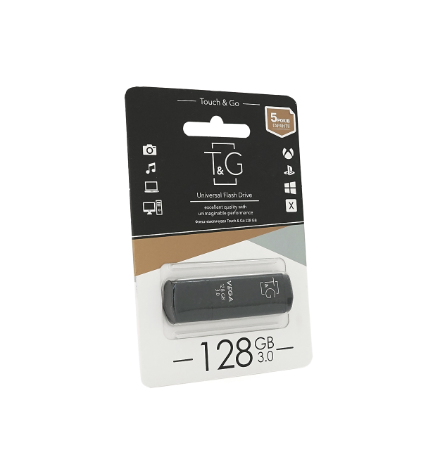 Флеш-накопичувач T&ampampG 121 Vega, USB 3.0, 128GB, Metal, Blister