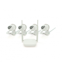 Комплект відеоспостереження WIFI-PTZ Outdoor 009-4-2MP Pipo (4 вуличні камери, кабелі, блок живлення, відеореєстратор APP-Xmeye)