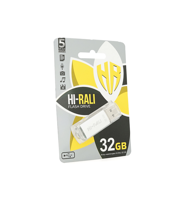 Флеш-накопичувач Hi-Rali Rocket, USB 2.0, 32GB, Metal, Blister