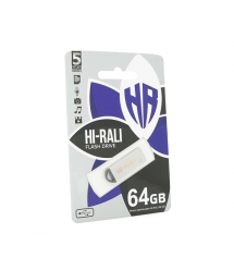 Флеш-накопичувач Hi-Rali Fit, USB 2.0, 64GB, Metal, Blister