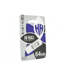 Флеш-накопичувач Hi-Rali Mini Fit, USB 2.0, 64GB, Metal, Blister