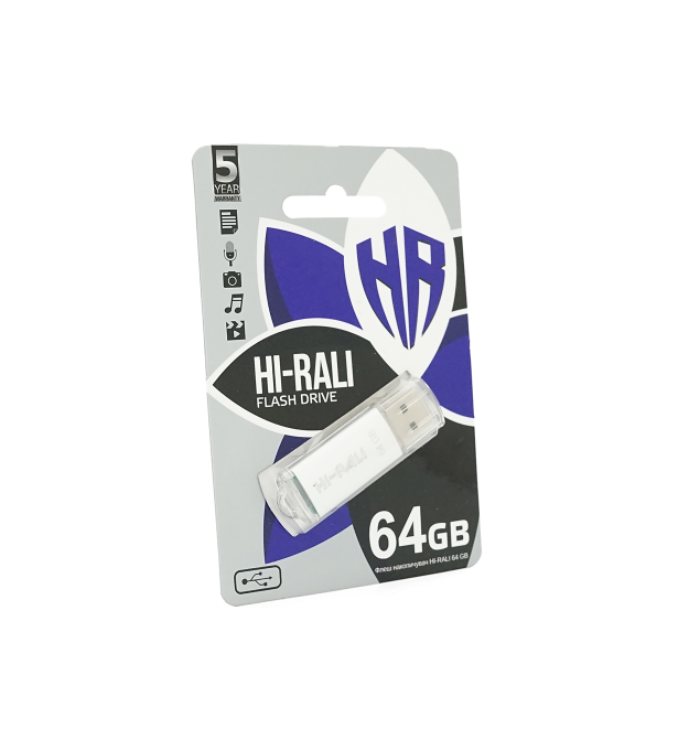 Флеш-накопичувач Hi-Rali Rocket, USB 2.0, 64GB, Metal, Blister