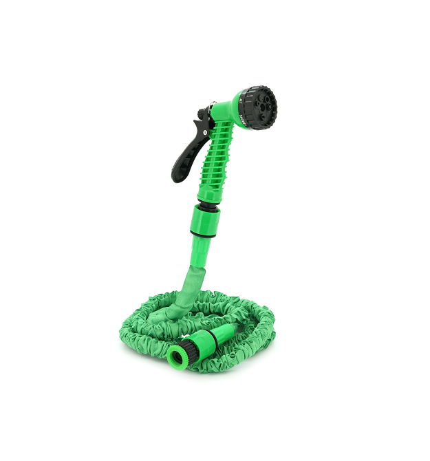 Шланг Садовий KY-75G, 2,5-7.5м - 25ft, + розпилювач, насадка на кран, Green, Box