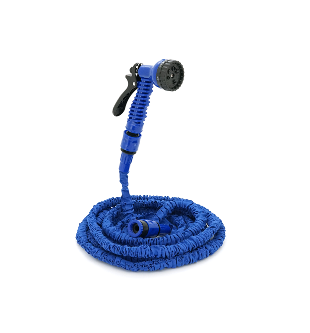 Шланг Садовий KY-150B, 5-15м - 50ft, + розпилювач, насадка на кран, Blue, Box