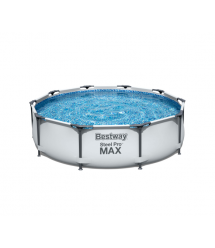 Каркасний басейн Steel Pro Max. 305х76см. Об&aposєм 4678 літрів. Зливний клапан. Вага 20 кг. Box