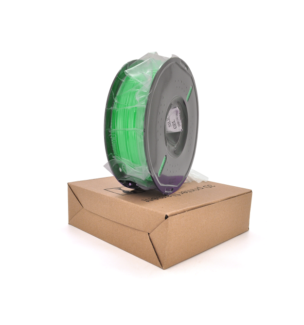 Пластик для 3D-принтера PETG Basic 1.75 мм. Котушка 200&amptimes65 мм. 1кг. Температура друку: 230-260C. Колір: зелений