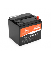 Акумуляторна батарея Li-TIME LiFePO4 12,8V 50Ah 640Wh(100 - 100A), BASIC, заряд 14,4В - 10А, до 6000 циклів, (198 x 166 x 170мм)