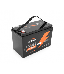 Аккумуляторная батарея LiFePO4 Li-TIME 12.8V 100Ач 1280Wh,(100 - 100A), BASIC, M8, до 6000 циклів, 329*172*214mm