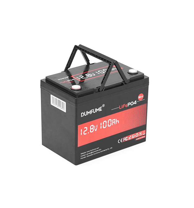 Акумуляторна батарея Dumfume MINI LiFePO4 12,8V 100Ah 1280Wh, in10A - out20A, ( 150 x 95 x 85) , 10kg Q1