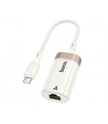 Контролер HOCO UA41 Type-C to Ethernet - Мережевий адаптер 10 - 100Mbps, White, BOX