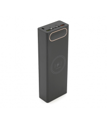 Power bank Voltronic L20 під 20х18650, Wireless charging, Digital display, Output: 22.5+15W, USB+USB-C, PVC, ліхтар, Black, BOX
