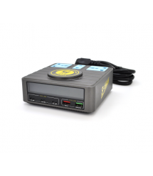 Зарядні станція з цифровою індикацією MECHANIC S-Power, 3*PD3.1-100W, QC3.0-15W, USB-A. Wireless Charging, 3*Socket, 220V - 135W