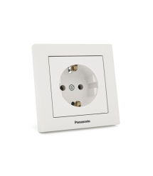 Розетка Panasonic Karre Plus 55 із заземленням, біла