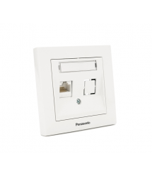 Розетка Panasonic Karre Plus 55 комп&aposютерна RJ45 CAT6e, біла