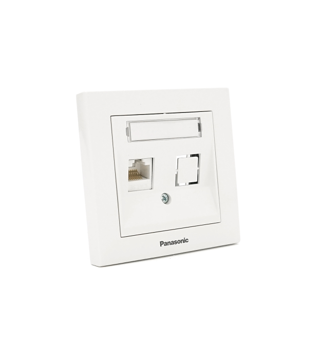 Розетка Panasonic Karre Plus 55 комп&aposютерна RJ45 CAT6e, біла