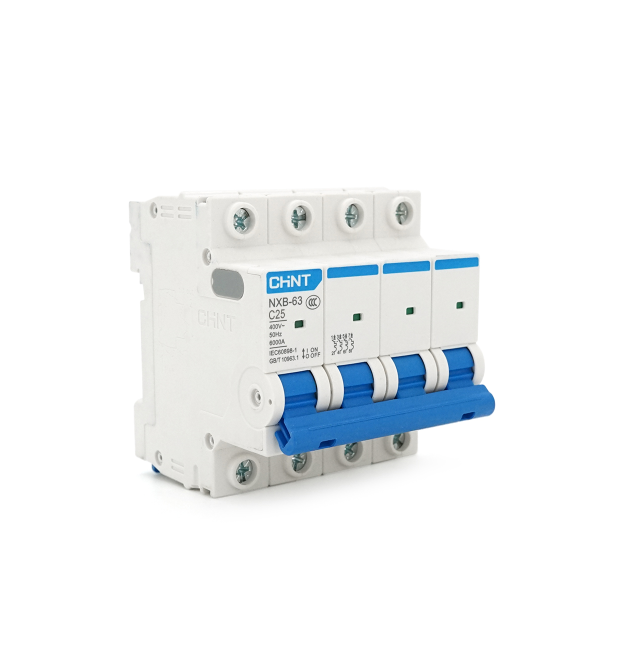 Автоматичний вимикач змінного струму CHINT NXB-63 4P C25, 25A