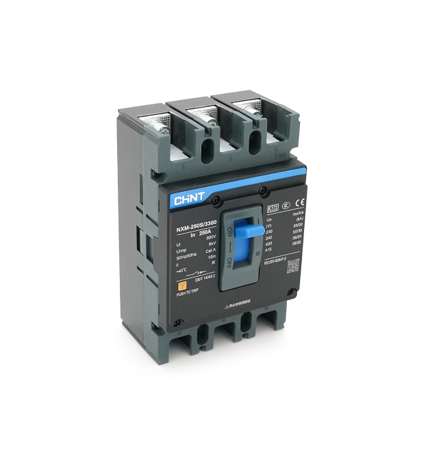 Автоматичний вимикач змінного струму CHINT NXM-250S-3300-250A, 3P, 250A, 415V, 36 - 20kA, 8kV