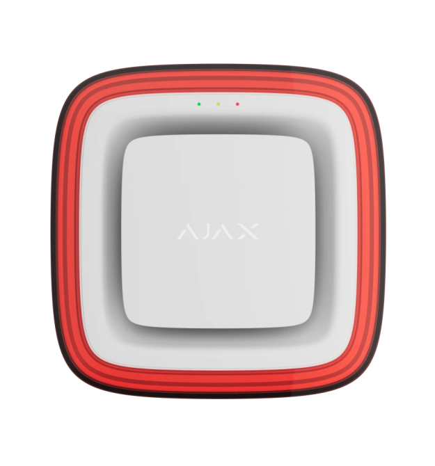 Бездротовий світлозвуковий адресний пожежний сповіщувач Ajax EN54 FireProtect (Sounder - VAD) Jeweller White